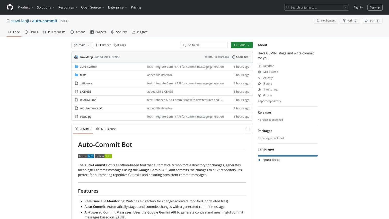 Bot GitHub tự động commit code 3 ví dụ bot Python commit code