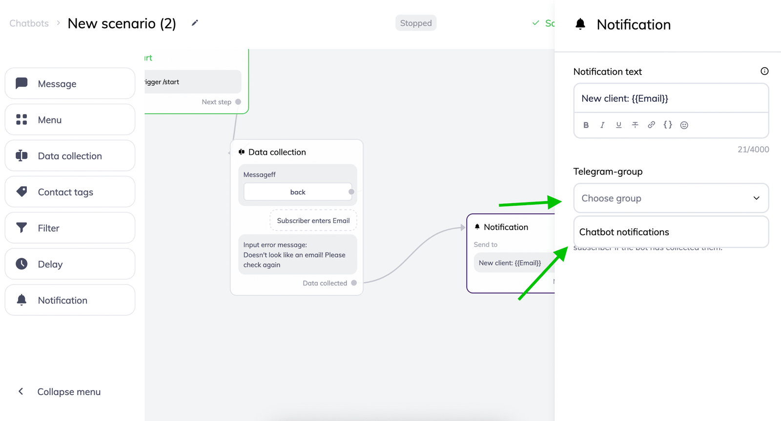 Setting up Telegram bot