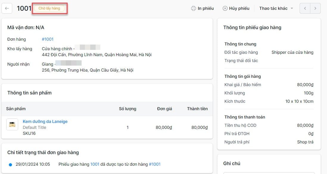 Xác nhận đơn hàng qua Telegram