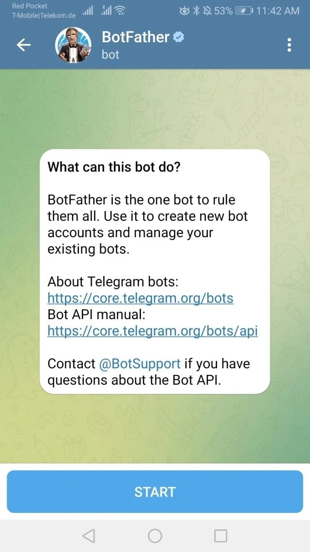 tạo bot Telegram bằng BotFather