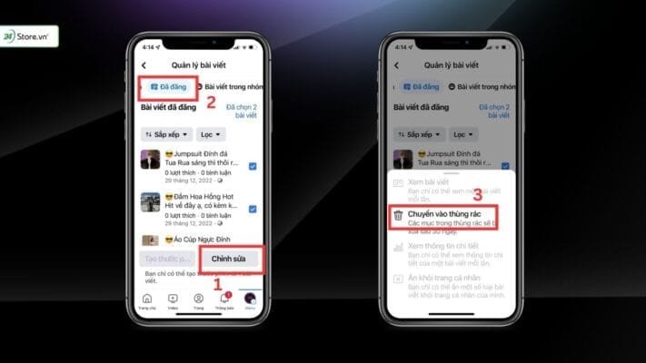 Cach xoa bai dang tren fanpage Facebook 2