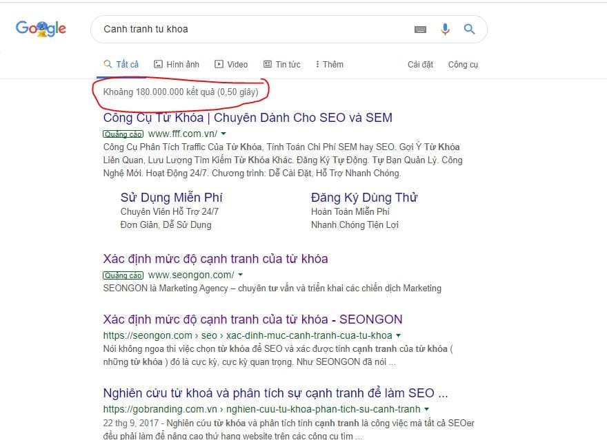 canh tranh tu khoa