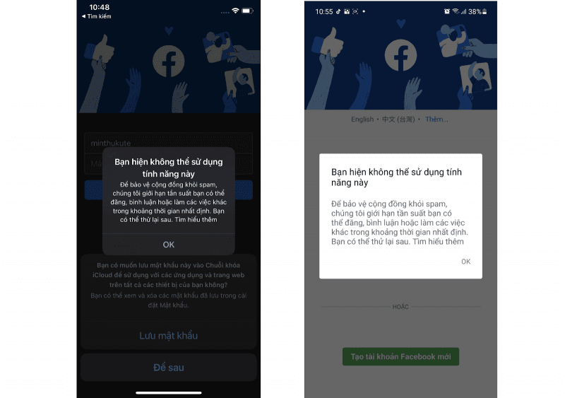 Hạn chế tính năng Facebook