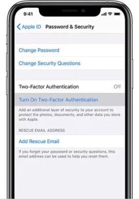 how to disable icloud two factor authentication 01