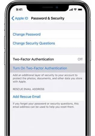 how to disable icloud two factor authentication 01