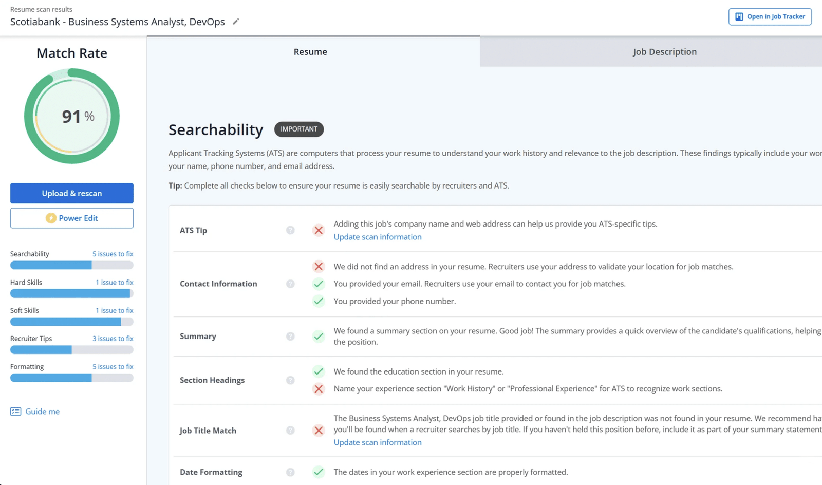 Kết quả chấm điểm hồ sơ AI