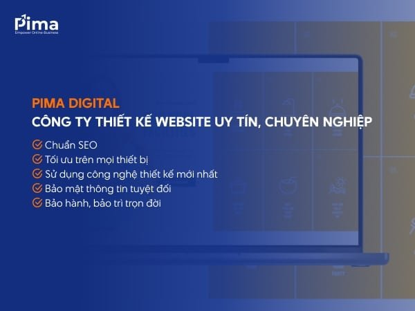 Dịch vụ thiết kế website giới thiệu công ty tại Quy Nhơn 2 Pima Digital website design example