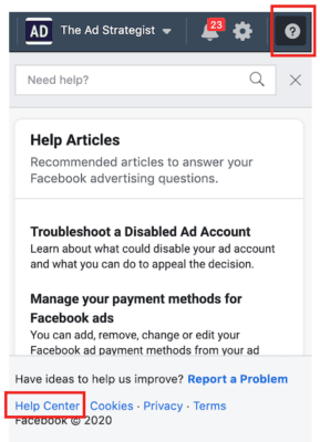 submit appeal to recover facebook ads account 2 450