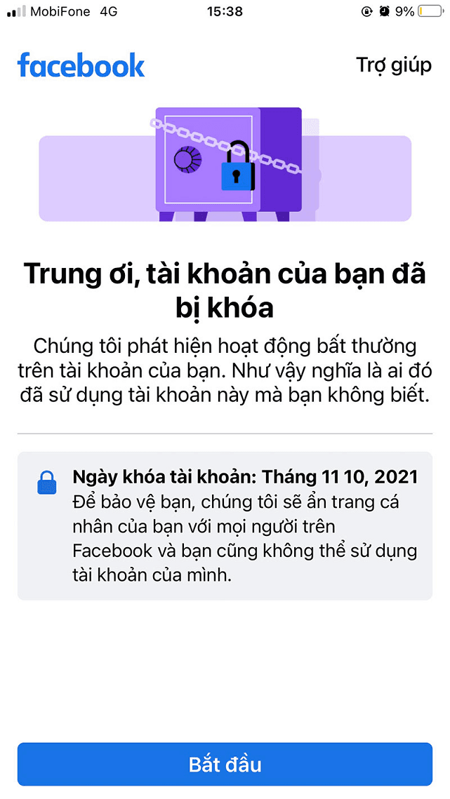 Nguyên nhân tài khoản bị khóa