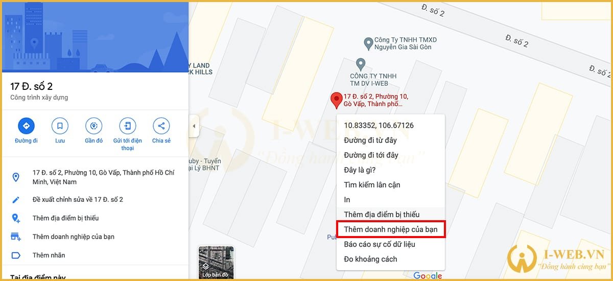 Địa điểm doanh nghiệp trên Google
