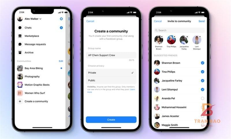 tính năng tích hợp Facebook