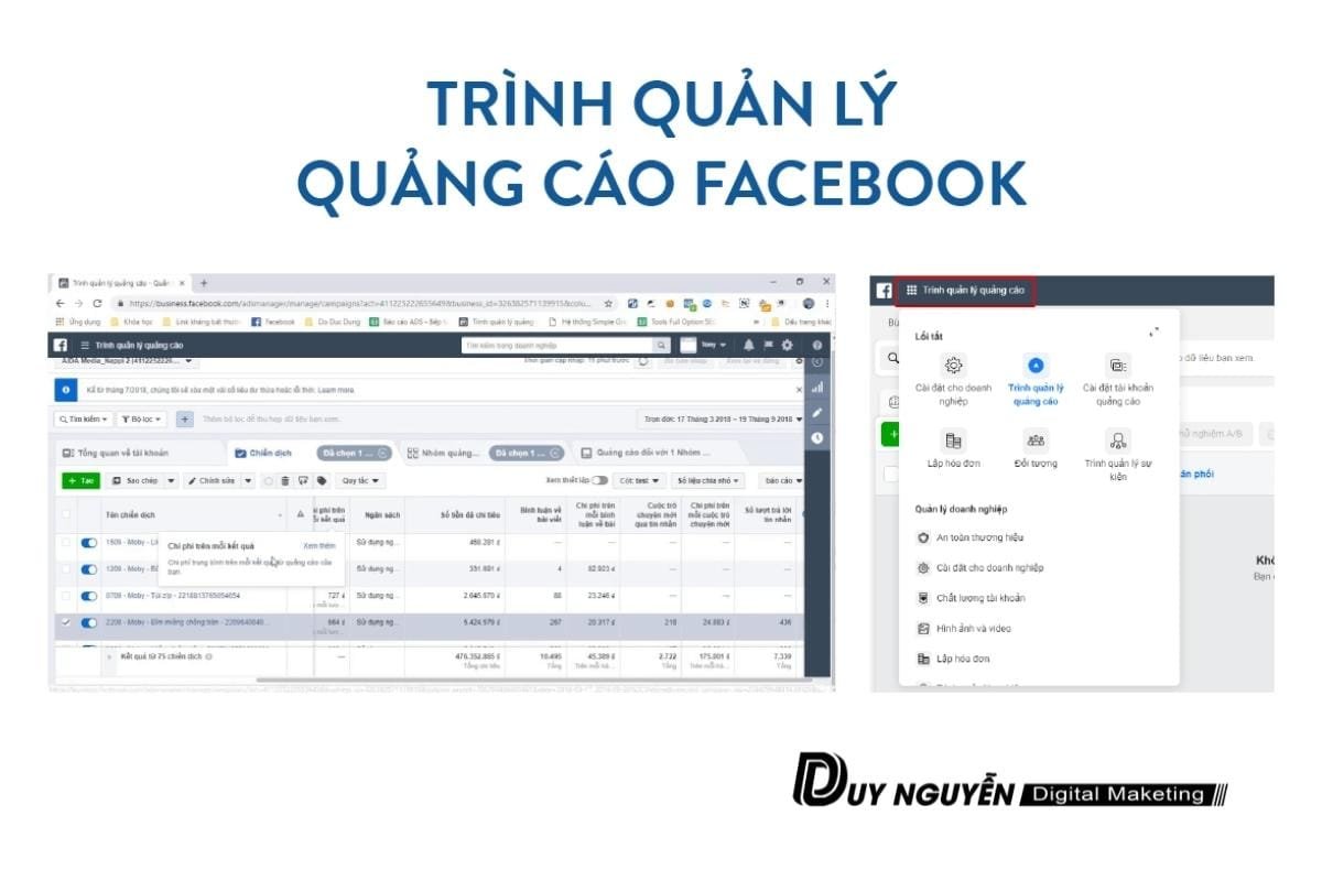 Quản lý quảng cáo Facebook